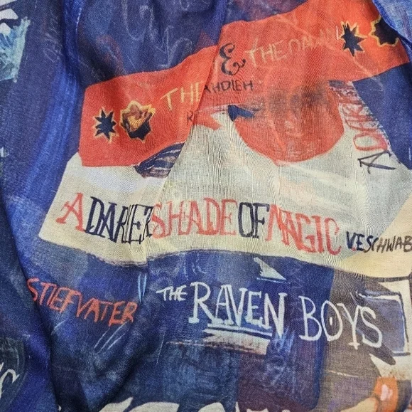 FAIRY LOOT Scarf Book Design *a fun gift for the avid reader* Wrap Shawl - Picture 5 of 14